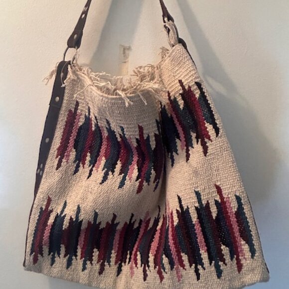 Free People Mixed and Mended Fringe Shoulder Strap Hobo Bag  NEW - Picture 8 of 16